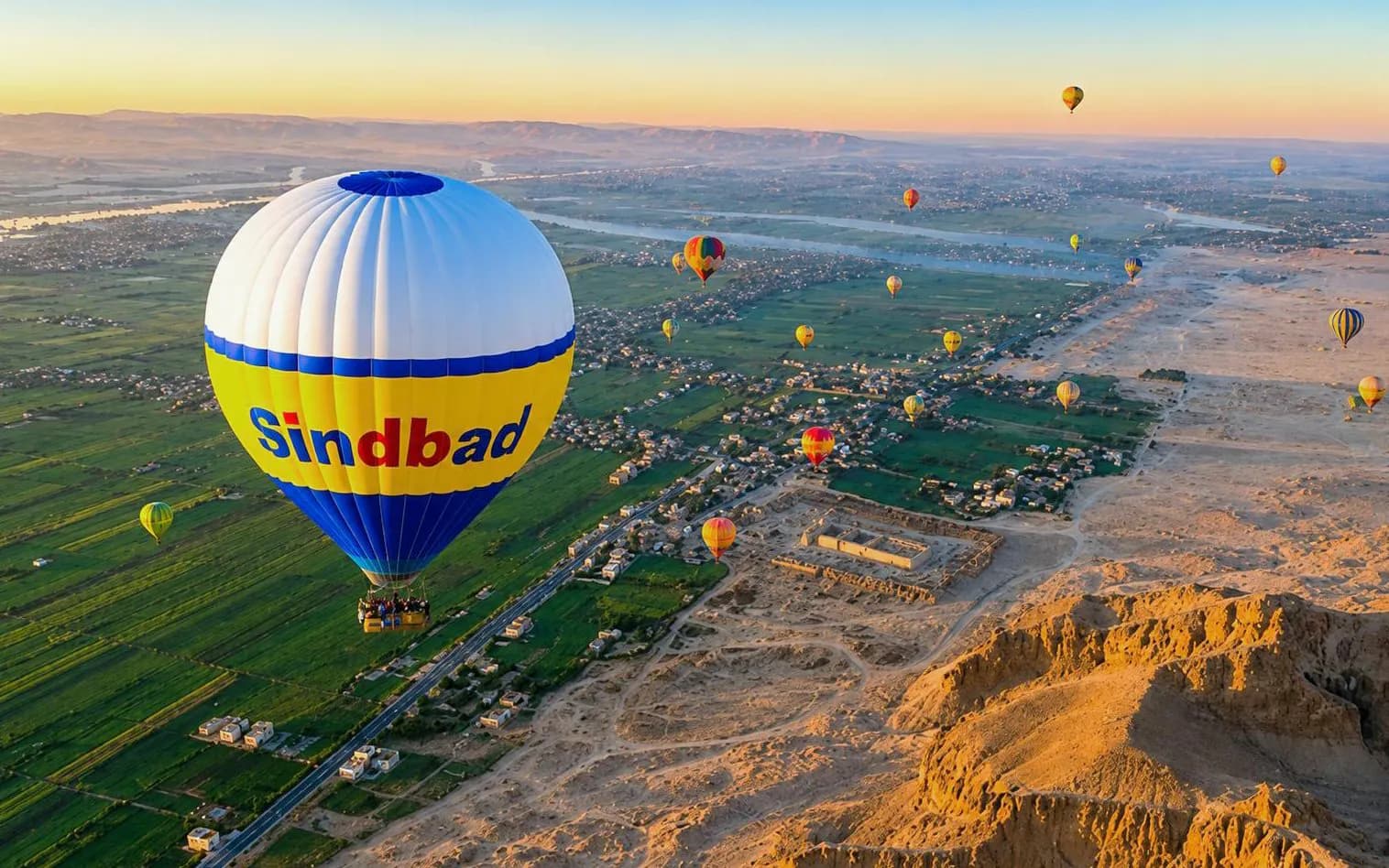 Luxor Sunrise Hot Air Balloon Flight with Round-Trip Hotel Transfers