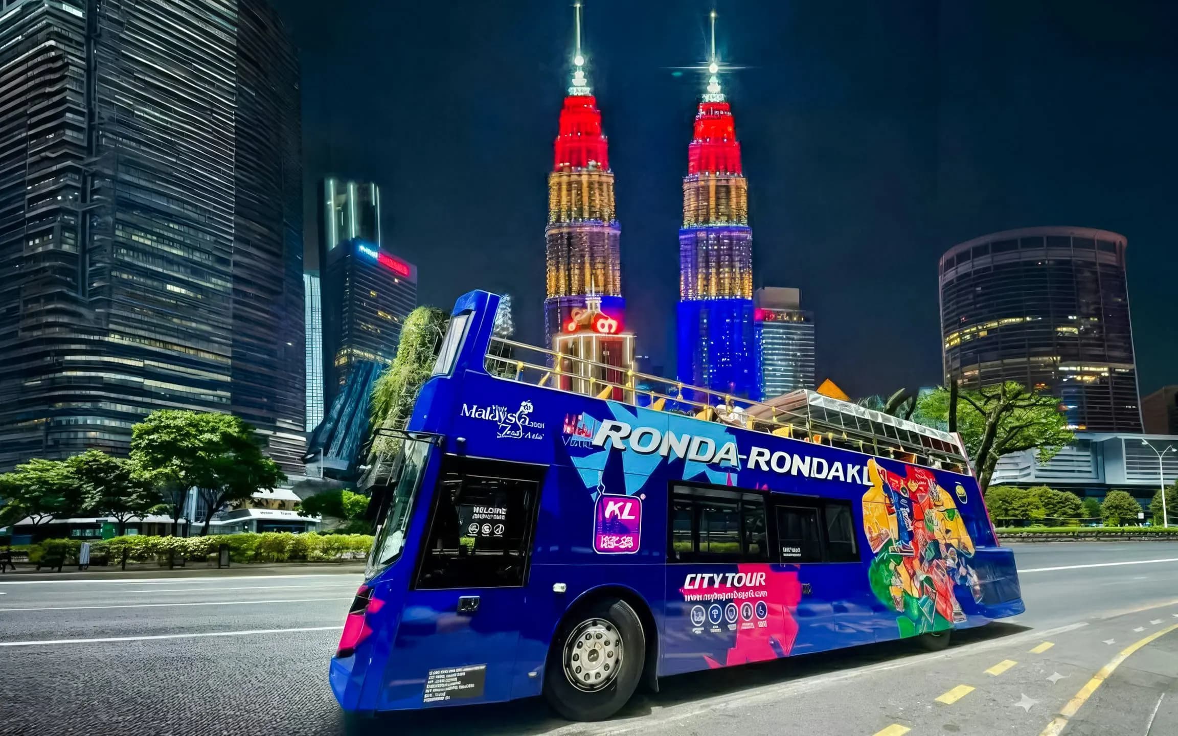 Passeio de ônibus “Kuala Lumpur, a Cidade das Luzes” (passeio noturno de 2 horas)