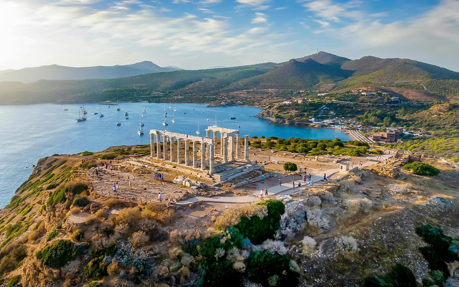 À partir d'Athènes : visite du Temple de Poséidon et du Cap Sounion au coucher du soleil