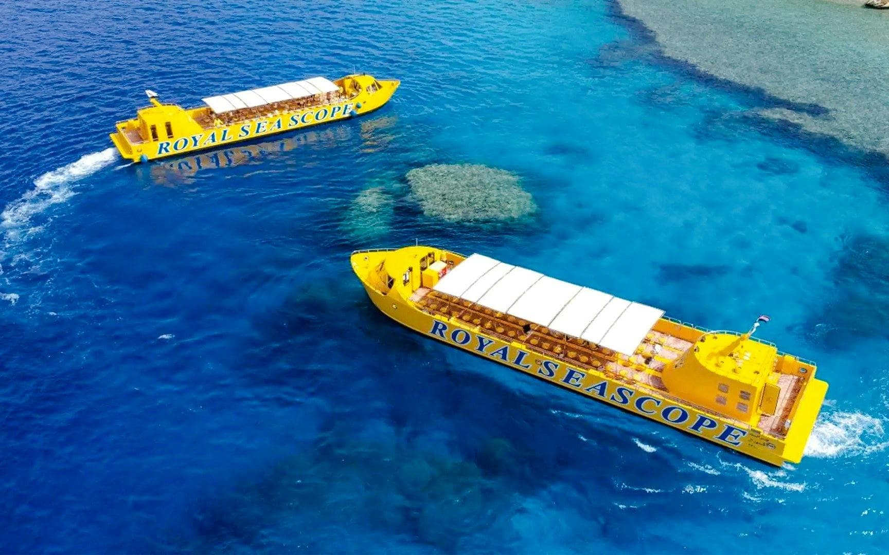 Depuis Makadi : Croisière sous-marine Royal Seascope avec arrêt tuba et navettes vers l'hôtel en option